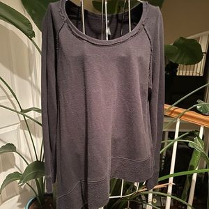 Anthropologie Elan black asymetric sweatshirt (L) EUC